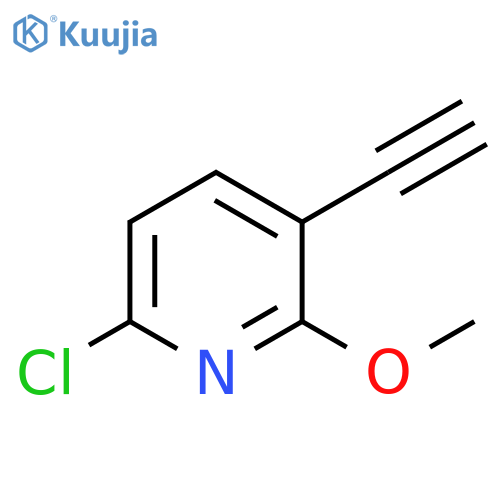 6-chloro-3-ethynyl-2-methoxypyridine structure