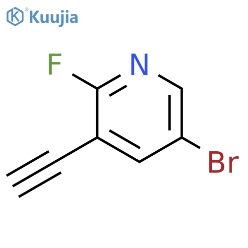 5-bromo-3-ethynyl-2-fluoropyridine structure