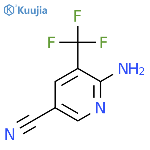 3-Pyridinecarbonitrile, 6-amino-5-(trifluoromethyl)- structure