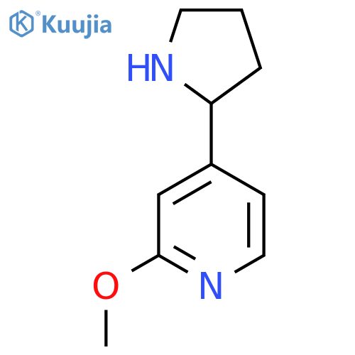 2-methoxy-4-(pyrrolidin-2-yl)pyridine structure