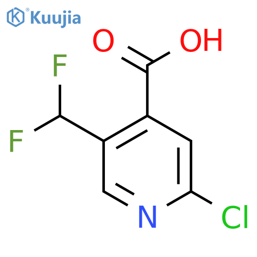 2-Chloro-5-(difluoromethyl)pyridine-4-carboxylic acid structure