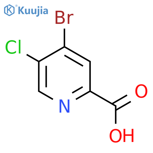 4-bromo-5-chloropyridine-2-carboxylic acid structure