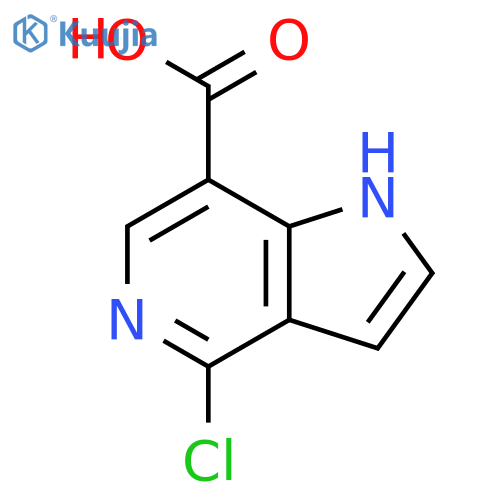 4-chloro-1H-pyrrolo3,2-cpyridine-7-carboxylic acid structure