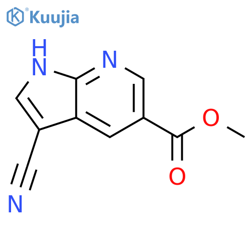 3-Cyano-7-azaindole-5-carboxylic acid Methyl ester structure