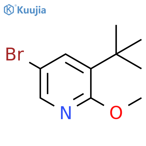 5-bromo-3-tert-butyl-2-methoxypyridine structure