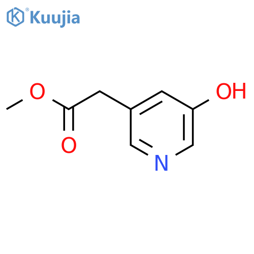 3-Pyridineacetic acid, 5-hydroxy-, methyl ester structure