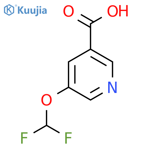 5-(difluoromethoxy)pyridine-3-carboxylic acid structure