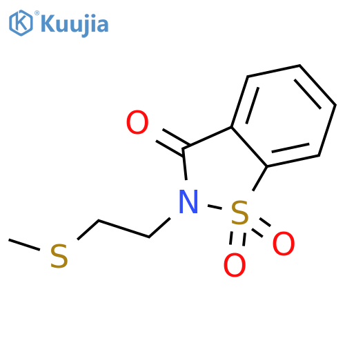 1,2-Benzisothiazol-3(2H)-one,2-[2-(methylthio)ethyl]-, 1,1-dioxide structure