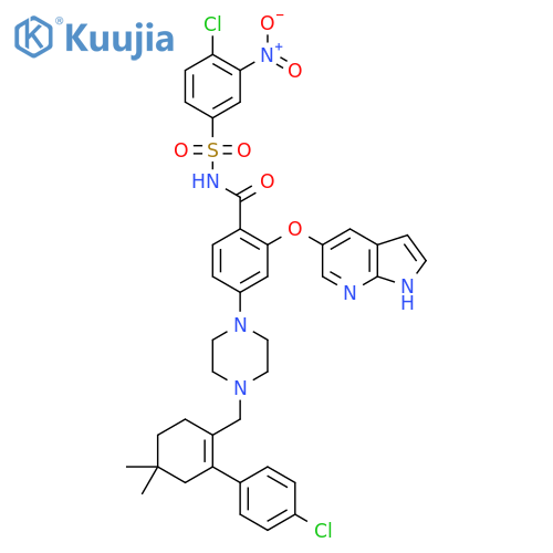 N-[(4-Chloro-3-nitrophenyl)sulfonyl]-4-[4-[[2-(4-Chlorophenyl)-4,4-dimethylcyclohex-1-en-1-yl]methyl]piperazin-1-yl]-2-[(1H-pyrrolo[2,3-b]pyridin-5-yl)oxy]benzamide structure