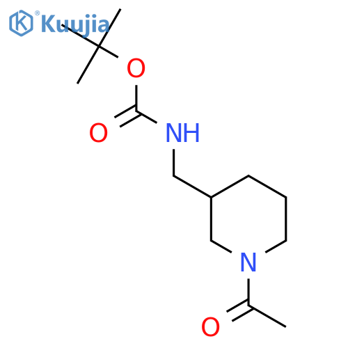 3-(Boc-aminomethyl)-1-acetylpiperidine structure