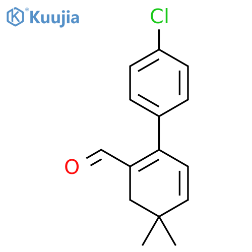 2-(4-chlorophenyl)-5,5-dimethyl-1,3-cyclohexadiene-1-carboxaldehyde structure
