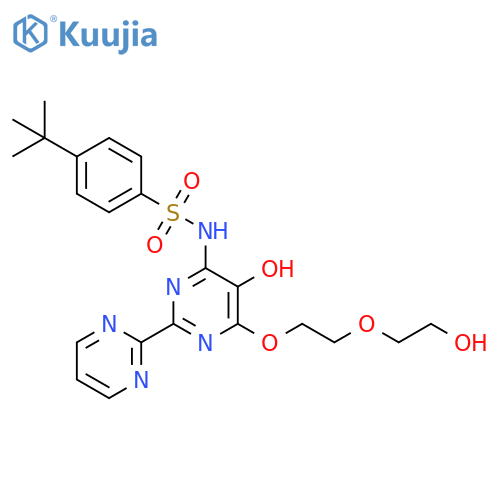 4-(1,1-dimethylethyl)-N-5-hydroxy-6-2-(2-hydroxyethoxy)ethoxy2,2'-bipyrimidin-4-yl-Benzenesulfonamide structure