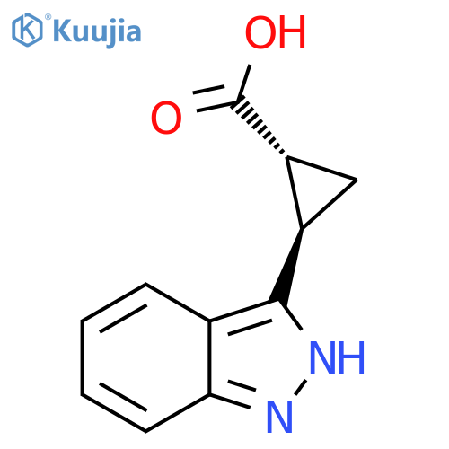 rac-(1R,2R)-2-(1H-indazol-3-yl)cyclopropane-1-carboxylic acid, trans structure