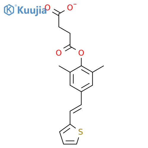 Butanedioic acid,1-[2,6-dimethyl-4-[2-(2-thienyl)ethenyl]phenyl] ester structure