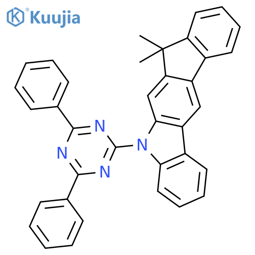Indeno[2,1-b]carbazole, 5-(4,6-diphenyl-1,3,5-triazin-2-yl)-5,7-dihydro-7,7-dimethyl- structure