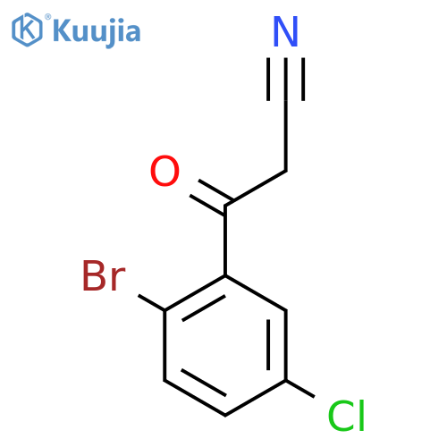 2-Bromo-5-chloro-β-oxobenzenepropanenitrile structure