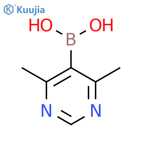 (4,6-dimethylpyrimidin-5-yl)boronic acid structure