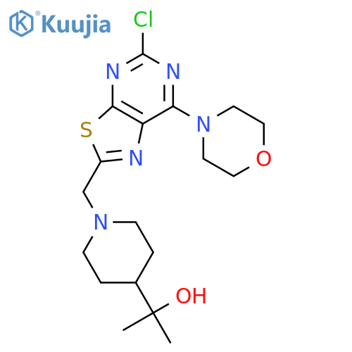 2-(1-((5-Chloro-7-morpholinothiazolo5,4-dpyrimidin-2-yl)methyl)piperidin-4-yl)propan-2-ol structure