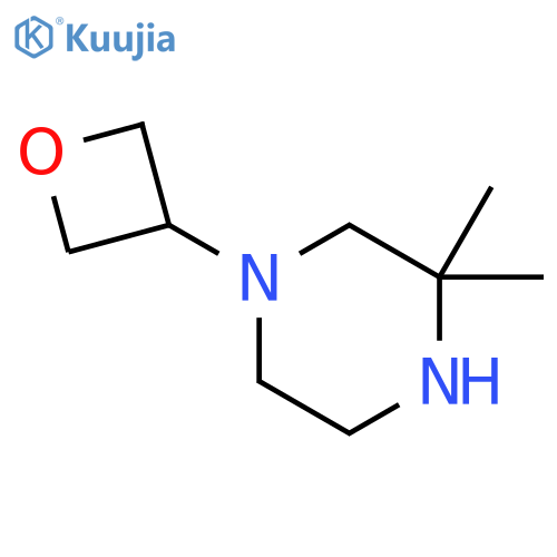 3,3-dimethyl-1-(oxetan-3-yl)piperazine structure