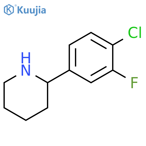 2-(4-CHLORO-3-FLUOROPHENYL)PIPERIDINE structure