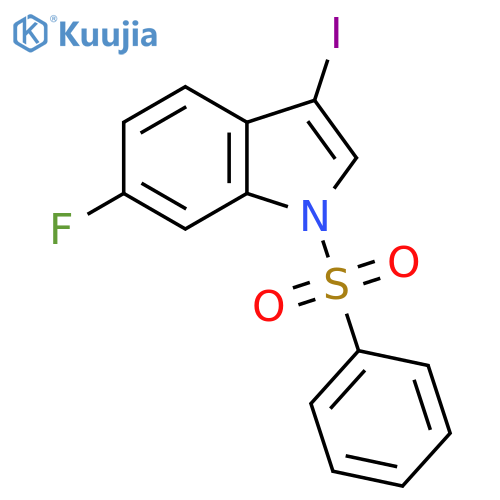 1-(benzenesulfonyl)-6-fluoro-3-iodo-1H-indole structure