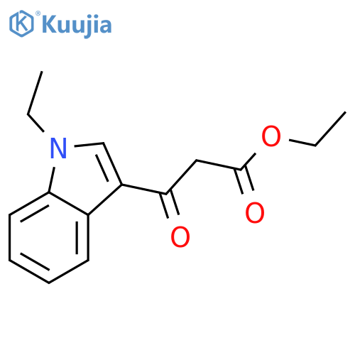 1H-Indole-3-propanoic acid, 1-ethyl-β-oxo-, ethyl ester structure