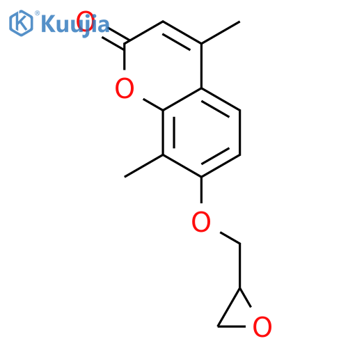 4,8-Dimethyl-7-(oxiran-2-ylmethoxy)-2H-chromen-2-one structure