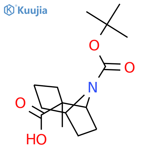9-Azabicyclo[4.2.1]nonane-2,9-dicarboxylicacid, 9-(1,1-dimethylethyl) 2-methyl ester, (1R,2S,6R)-rel- structure