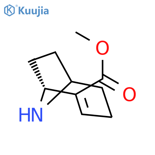 9-Azabicyclo[4.2.1]non-2-ene-2-carboxylic acid, methyl ester, (1R)- structure