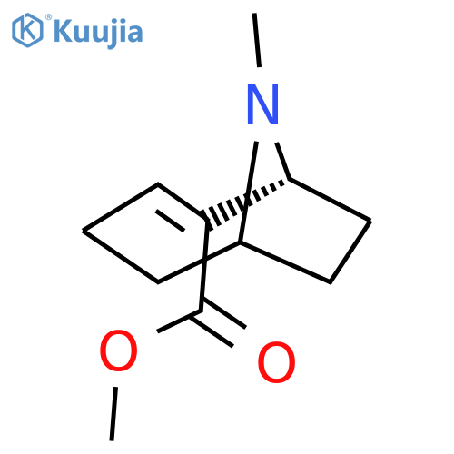 9-Azabicyclo[4.2.1]non-2-ene-2-carboxylicacid, 9-methyl-, methyl ester, (1R,6R)- structure