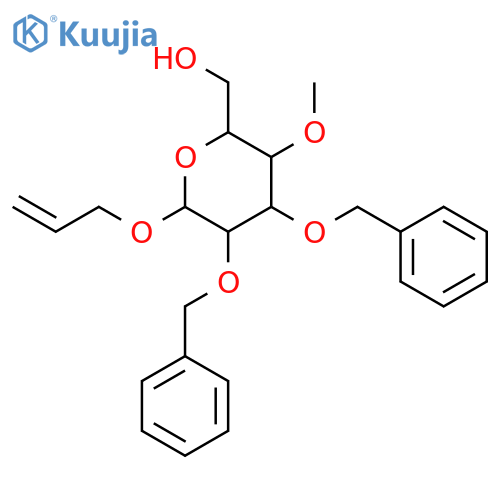 D-Glucopyranoside, 2-propen-1-yl 4-O-methyl-2,3-bis-O-(phenylmethyl)- structure