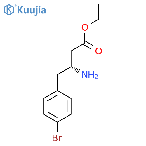 ethyl (3R)-3-amino-4-(4-bromophenyl)butanoate structure