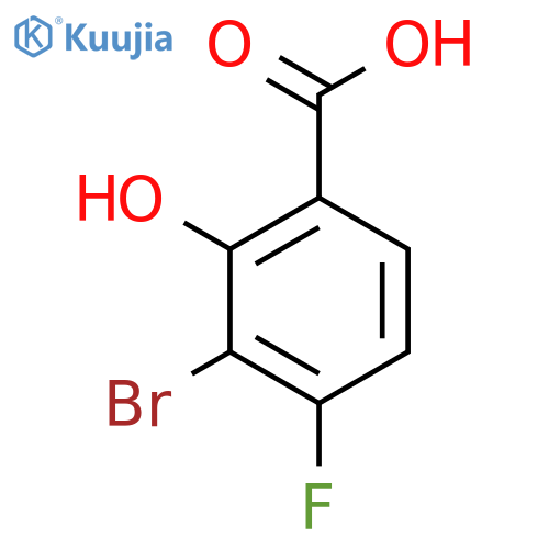 3-Bromo-4-fluoro-2-hydroxybenzoic acid structure