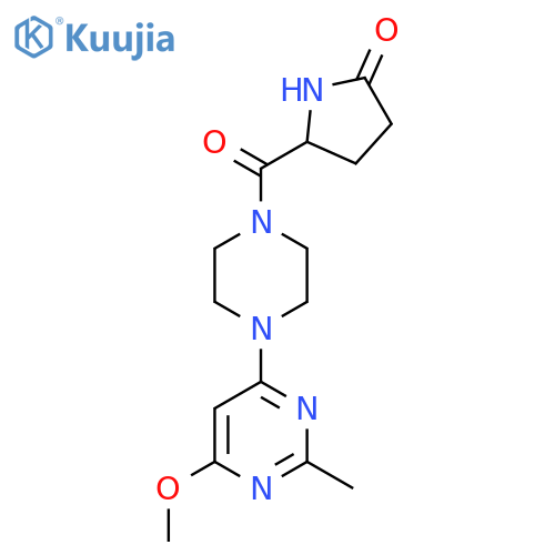 5-4-(6-methoxy-2-methylpyrimidin-4-yl)piperazine-1-carbonylpyrrolidin-2-one structure