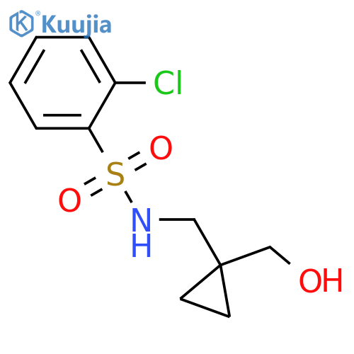 2-chloro-N-{1-(hydroxymethyl)cyclopropylmethyl}benzene-1-sulfonamide structure
