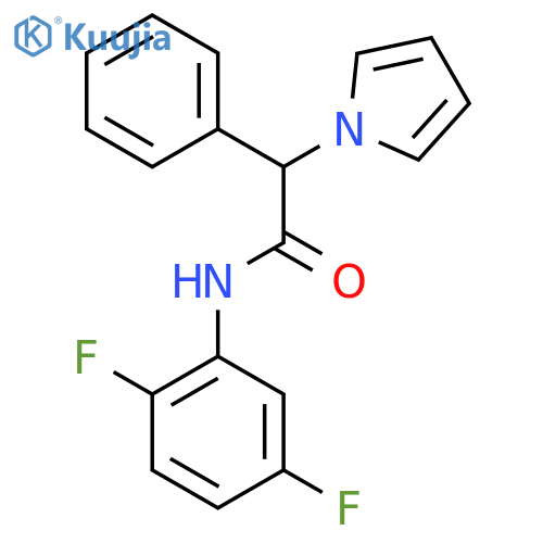 N-(2,5-difluorophenyl)-2-phenyl-2-(1H-pyrrol-1-yl)acetamide structure