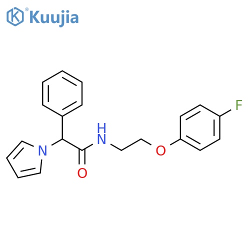 N-2-(4-fluorophenoxy)ethyl-2-phenyl-2-(1H-pyrrol-1-yl)acetamide structure