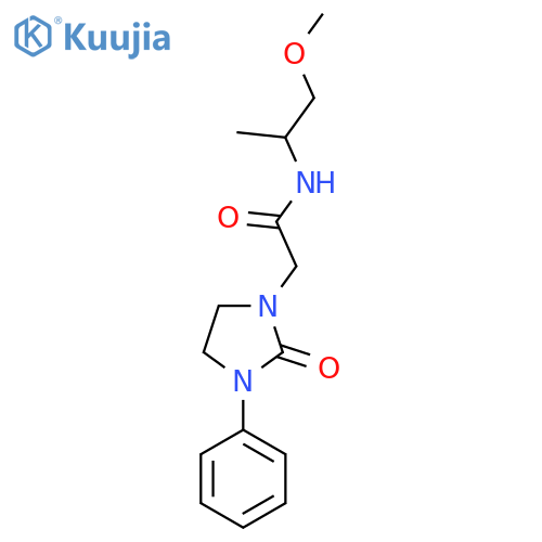 N-(1-methoxypropan-2-yl)-2-(2-oxo-3-phenylimidazolidin-1-yl)acetamide structure