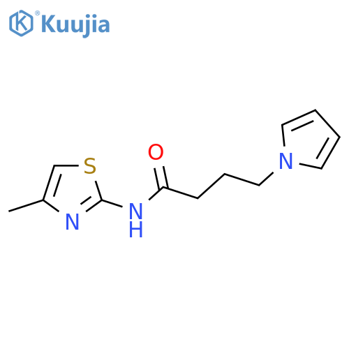 N-(4-methyl-1,3-thiazol-2-yl)-4-(1H-pyrrol-1-yl)butanamide structure