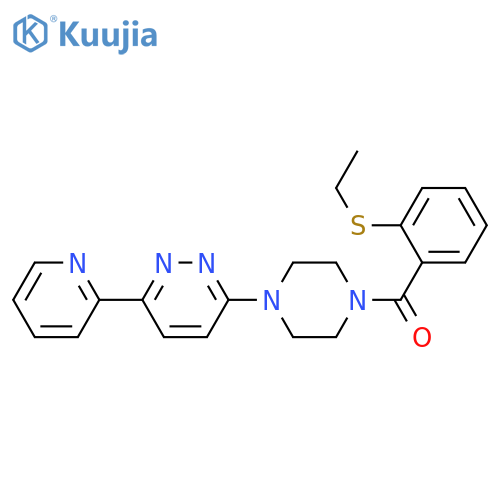 3-{4-2-(ethylsulfanyl)benzoylpiperazin-1-yl}-6-(pyridin-2-yl)pyridazine structure
