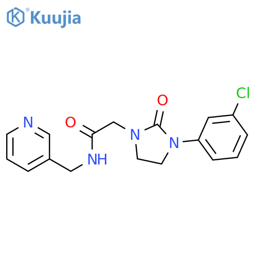 2-3-(3-chlorophenyl)-2-oxoimidazolidin-1-yl-N-(pyridin-3-yl)methylacetamide structure