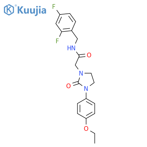 N-(2,4-difluorophenyl)methyl-2-3-(4-ethoxyphenyl)-2-oxoimidazolidin-1-ylacetamide structure