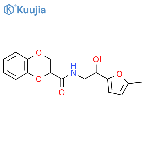 N-2-hydroxy-2-(5-methylfuran-2-yl)ethyl-2,3-dihydro-1,4-benzodioxine-2-carboxamide structure