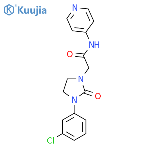 2-[3-(3-chlorophenyl)-2-oxoimidazolidin-1-yl]-N-(pyridin-4-yl)acetamide structure