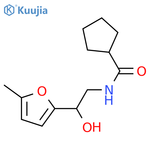 N-2-hydroxy-2-(5-methylfuran-2-yl)ethylcyclopentanecarboxamide structure