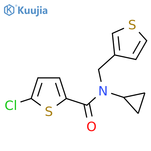 5-chloro-N-cyclopropyl-N-[(thiophen-3-yl)methyl]thiophene-2-carboxamide structure