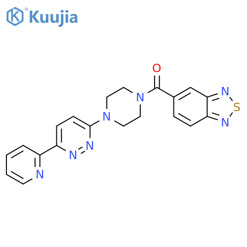 5-{4-[6-(pyridin-2-yl)pyridazin-3-yl]piperazine-1-carbonyl}-2,1,3-benzothiadiazole structure