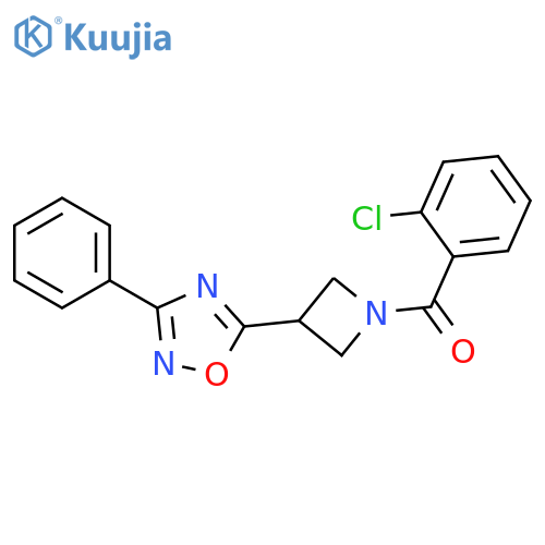 5-1-(2-chlorobenzoyl)azetidin-3-yl-3-phenyl-1,2,4-oxadiazole structure