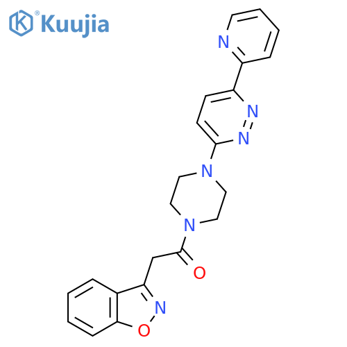 2-(1,2-benzoxazol-3-yl)-1-{4-6-(pyridin-2-yl)pyridazin-3-ylpiperazin-1-yl}ethan-1-one structure