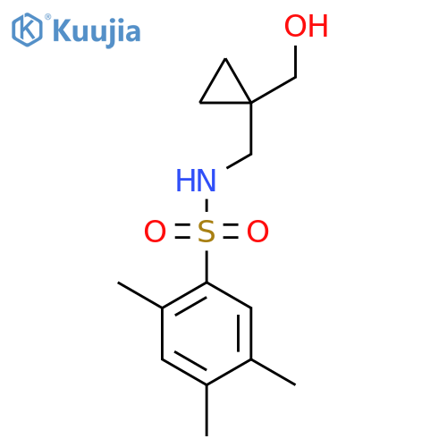 N-{1-(hydroxymethyl)cyclopropylmethyl}-2,4,5-trimethylbenzene-1-sulfonamide structure